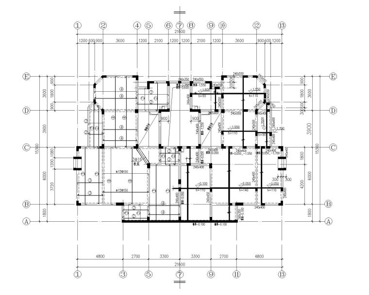 管道满包混凝土加固大样图资料下载-三层高档别墅混凝土框架结构施工图CAD