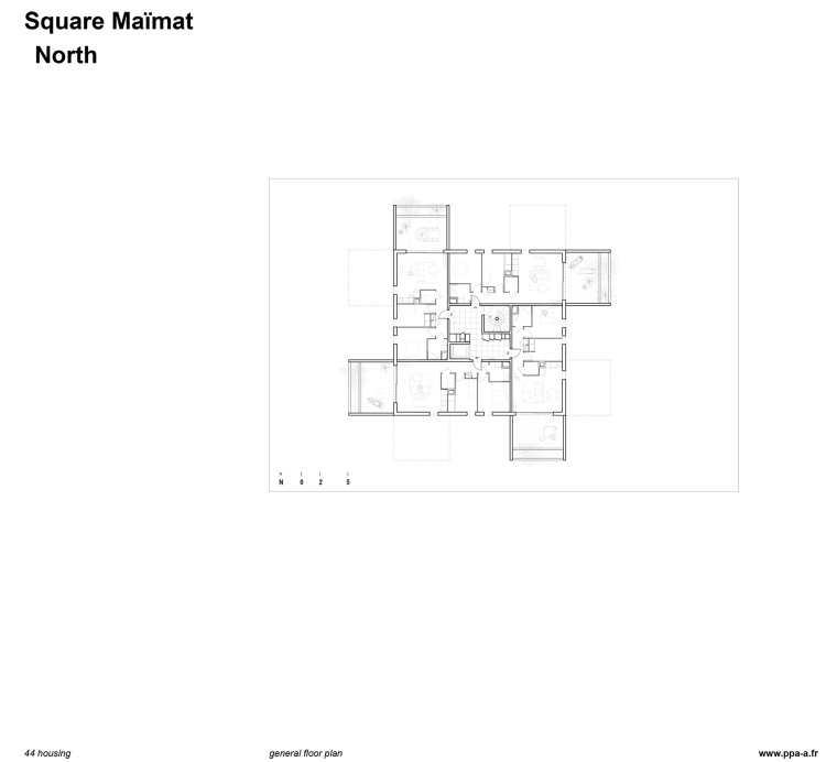 法国Square Ma?mat住宅区翻新-法国Square Ma?mat住宅区翻新平面图4