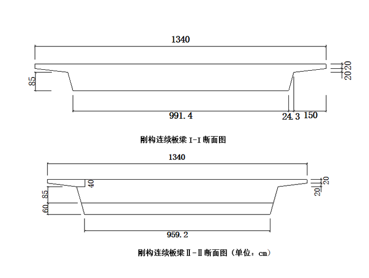 [北京]轨道梁模板与支架安全专项施工方案-刚构连续板梁示意图