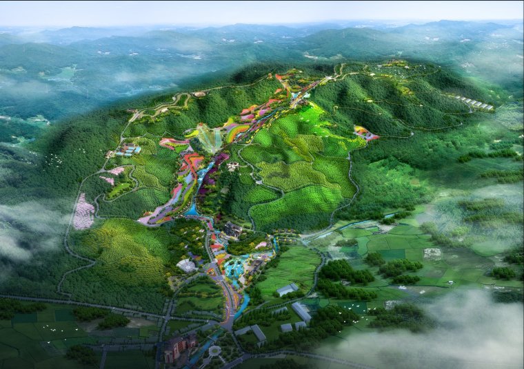 生态谷景观规划资料下载-[贵州]余庆百花谷林旅生态观光园规划方案