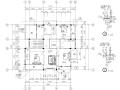 带露台及地下室三层别墅结构施工图CAD
