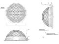 某展馆双层网架结构施工图CAD