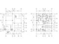 二层新农村住宅框架结构施工图CAD