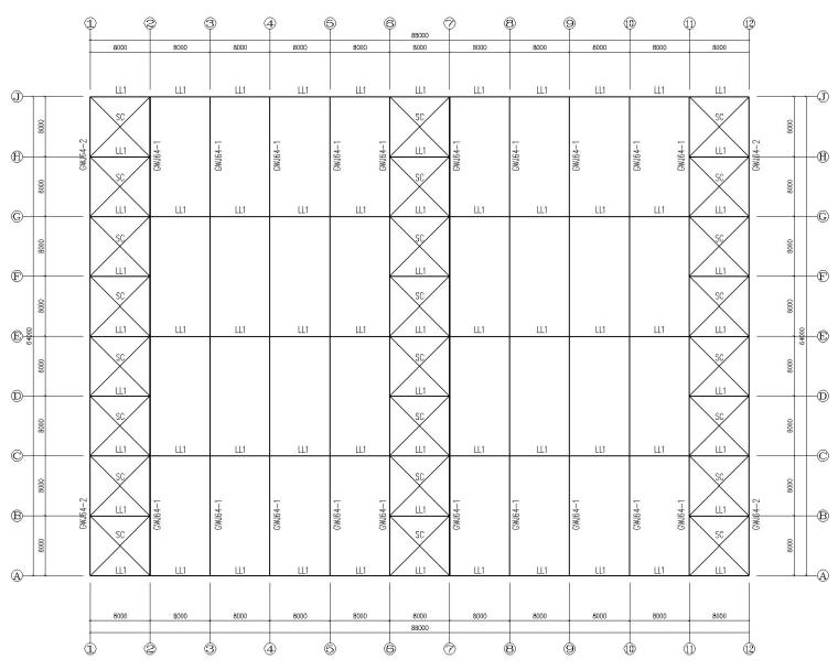 大型厂房厂房建筑图cad资料下载-16米四跨钢结构厂房施工图CAD含详细节点