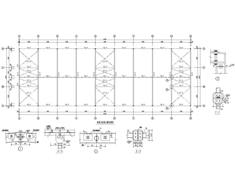 单跨钢结构屋面资料下载-门刚18米单跨钢结构厂房施工图CAD