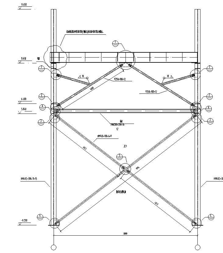 吊车梁安装工艺资料下载-桁车吨位升级吊车梁加固施工图CAD