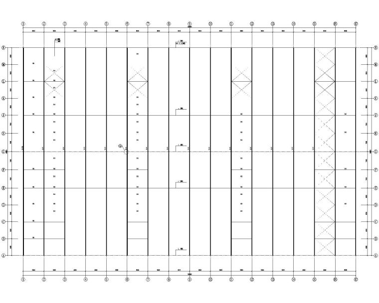 双层建筑cad建筑结构资料下载-双层三跨门式刚架厂房结构施工图CAD