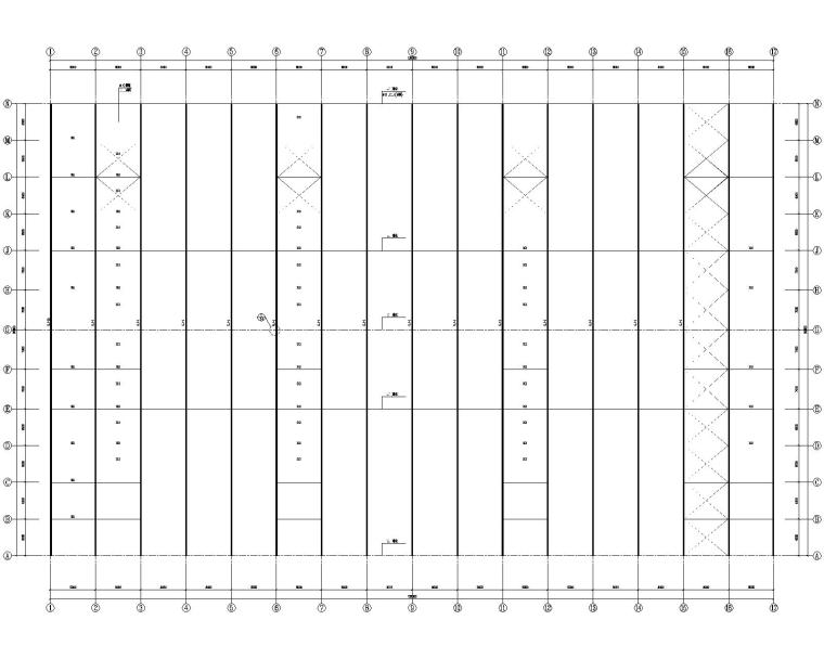 cad门建筑素材资料下载-双层三跨门式刚架厂房结构施工图CAD