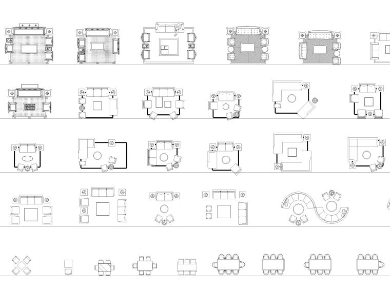 中式家具立面图库CAD资料下载-室内家具,门窗,厨卫石膏线等CAD平立面图库