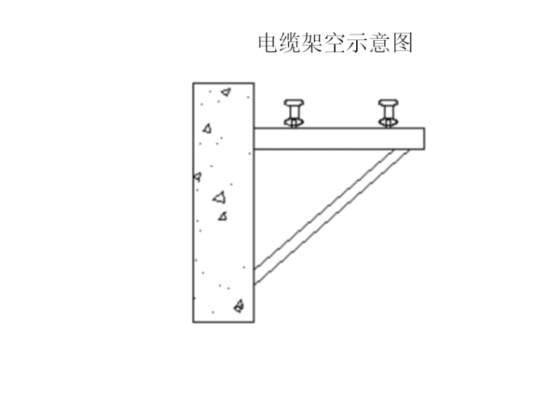 [北京]地铁临电施工组织设计方案-电缆架空示意图