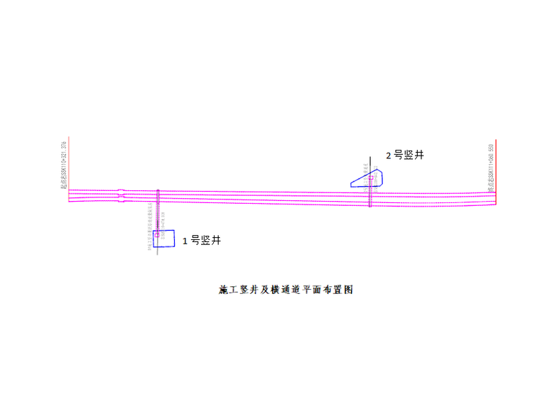 [北京]区间暗挖段开挖支护及衬砌施工方案-横通道平面布置图