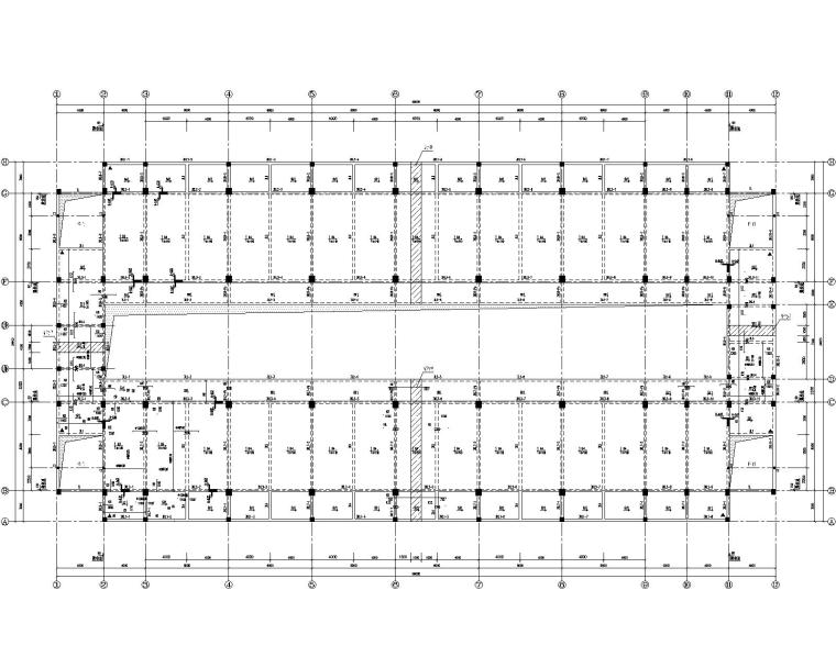 六层结构设计施工图资料下载-某公司六层宿舍混凝土框架结构施工图CAD