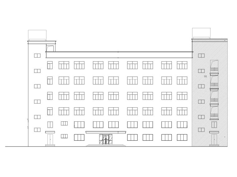 小区楼建筑su资料下载-5层框架结构办公综合楼建筑施工图