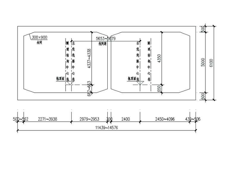 [北京]地铁车站明挖主体结构施工方案-车站结构断面图3