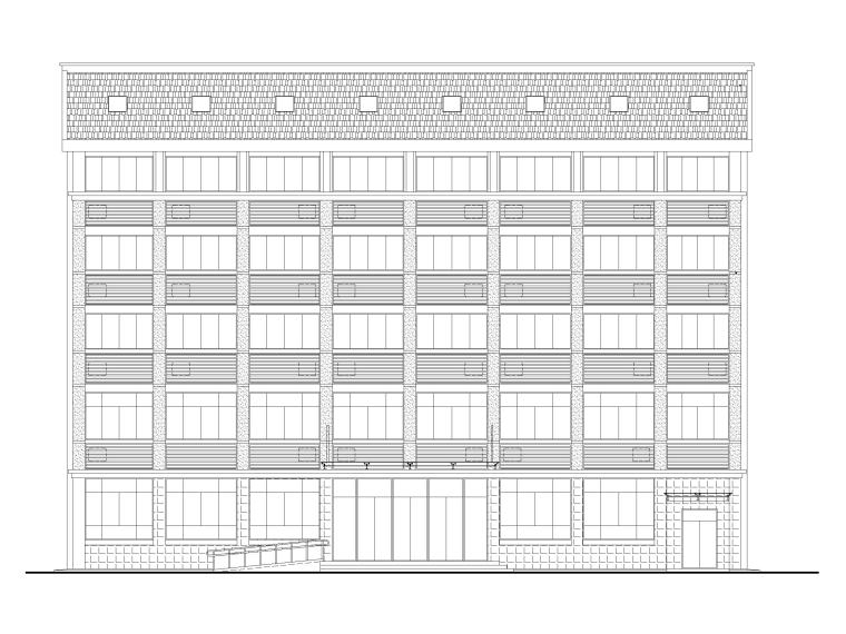 小区楼建筑su资料下载-三层框架结构单身职工公寓楼建筑施工图2017