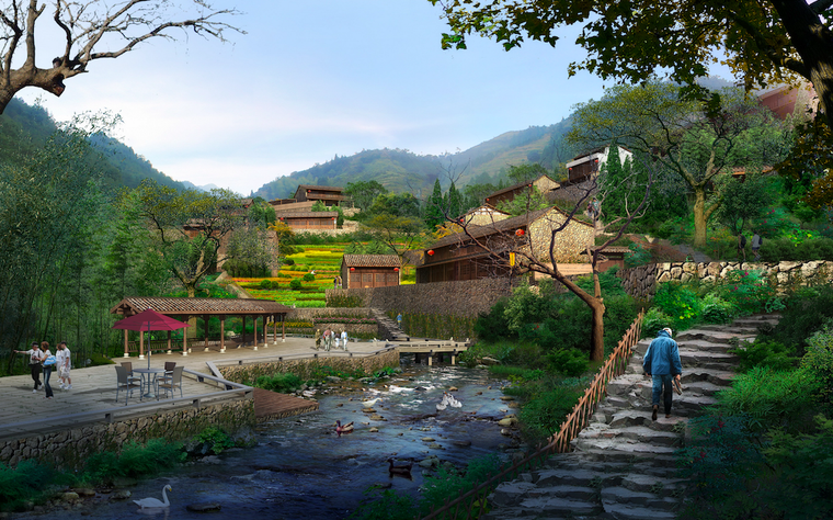 村口广场景观效果图