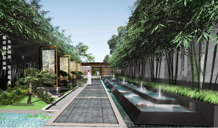 住宅区中式景观设计资料下载-[江苏]苏州传统园林合院式住宅区景观设计