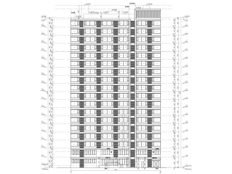 [上海]大型居住社区商住综合体项目全套图纸-2号住宅楼立面图