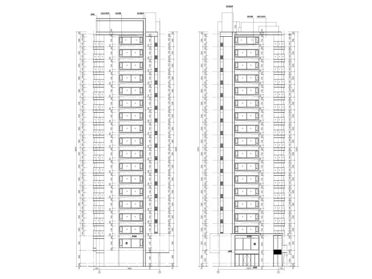 [上海]大型居住社区商住综合体项目全套图纸-1号住宅楼立面图3