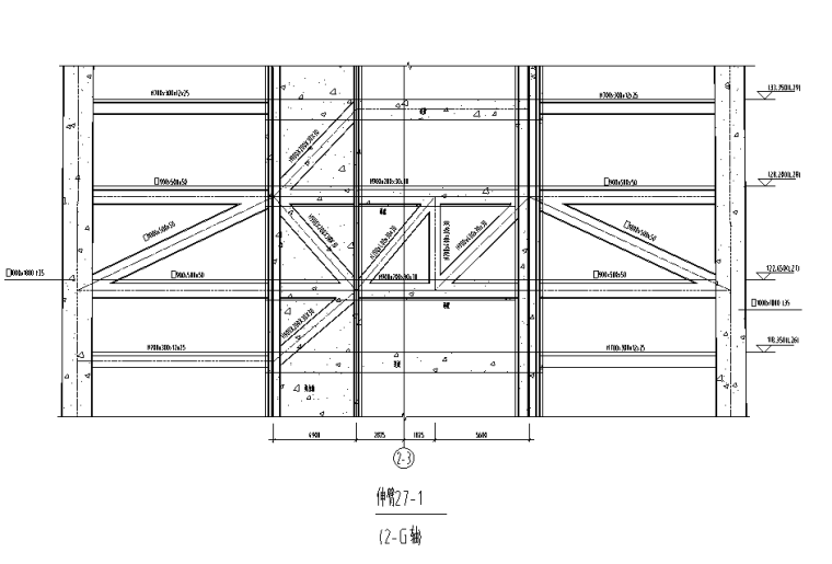 超高层外伸臂桁架设计资料下载-伸臂桁架详图CAD