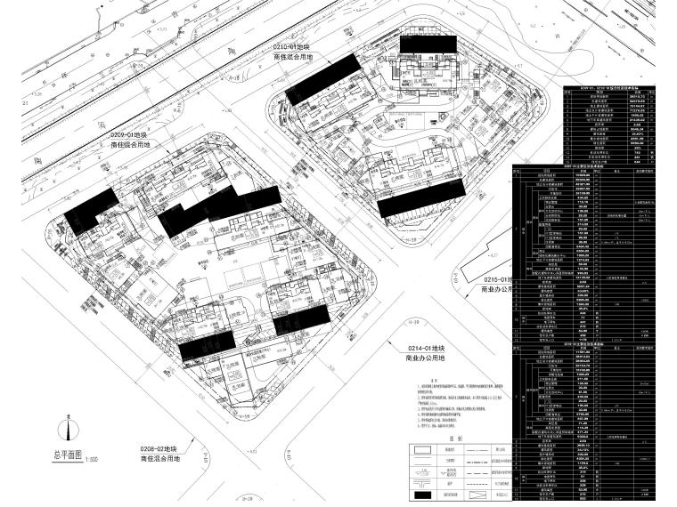 [上海]大型居住社区商住综合体项目全套图纸-总平面图