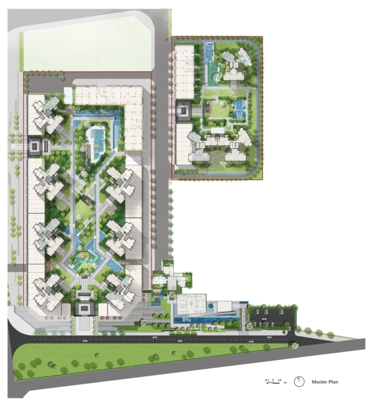 东莞保利华侨城示范区建筑平面图