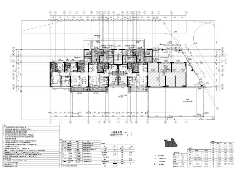 [上海]大型居住社区商住综合体项目全套图纸-6号住宅楼一层平面图