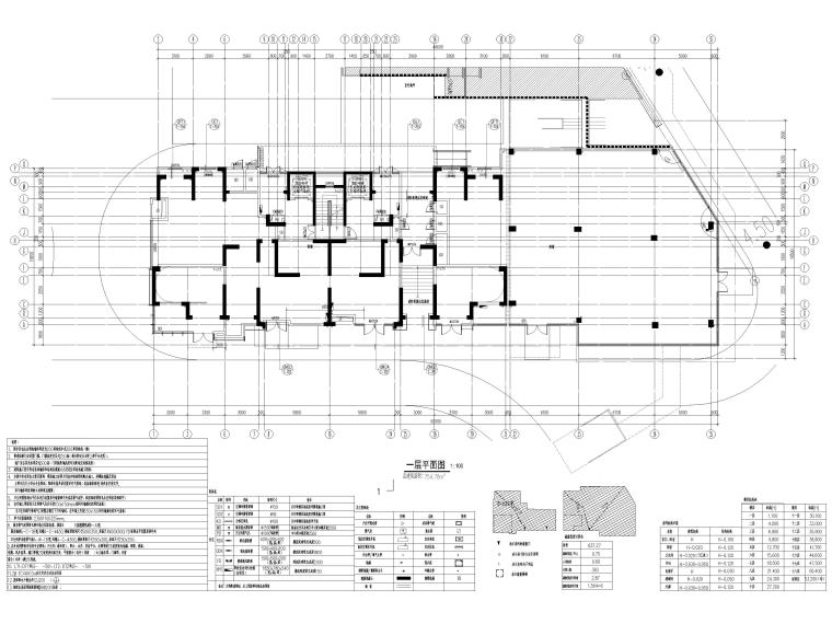 [上海]大型居住社区商住综合体项目全套图纸-7号住宅楼一层平面图