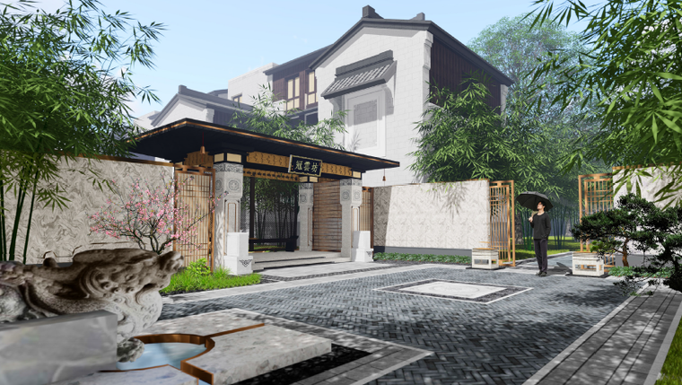 [江苏]苏州中式园林院落景观设计方案-庭院景观-筑龙园林景观论坛