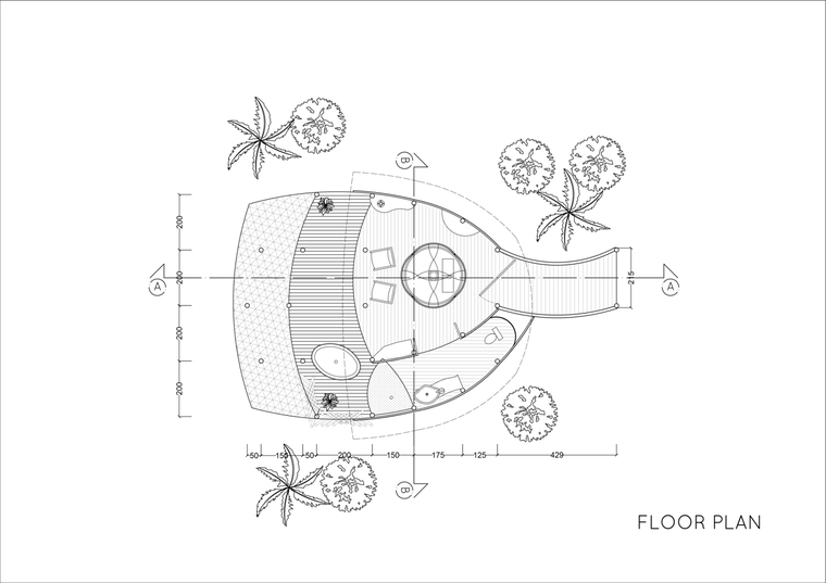 印度尼西亚树屋平面图