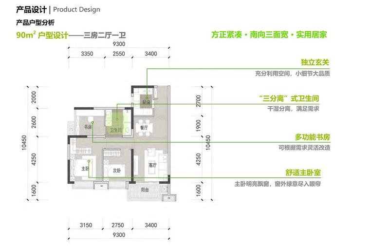 广东客家文化滨江园林城市住宅建筑方案设计-产品户型分析