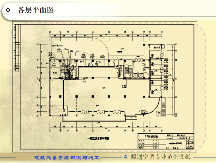 毕业设计整套图纸横道图资料下载-建筑设备安装识图与施工暖通范例图纸（4）