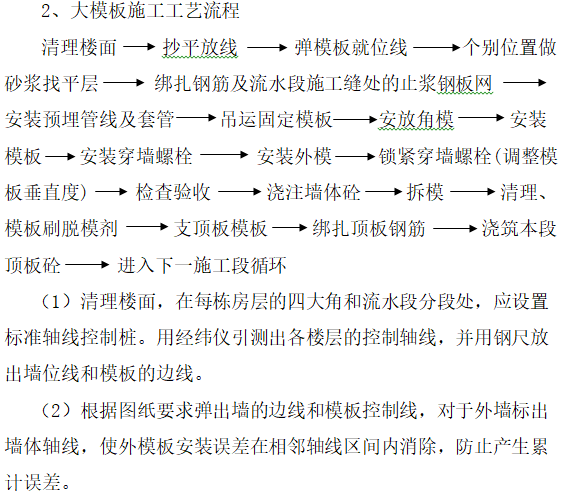 高层住宅建设项目策划书（93页）-大模板施工工艺流程