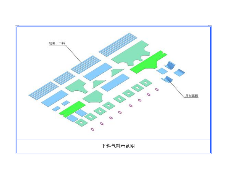 [甘肃]跨渭河桥梁施工方案及技术措施-下料气割示意图