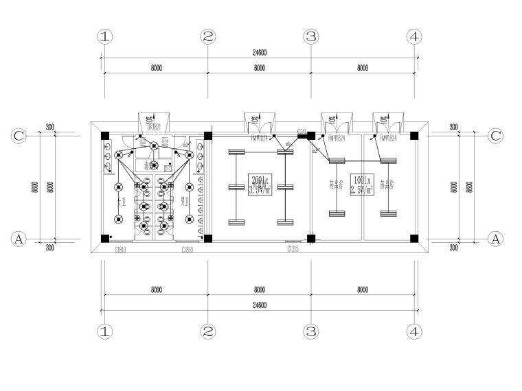 145平米室内施工图资料下载-211平米药品房强电施工图