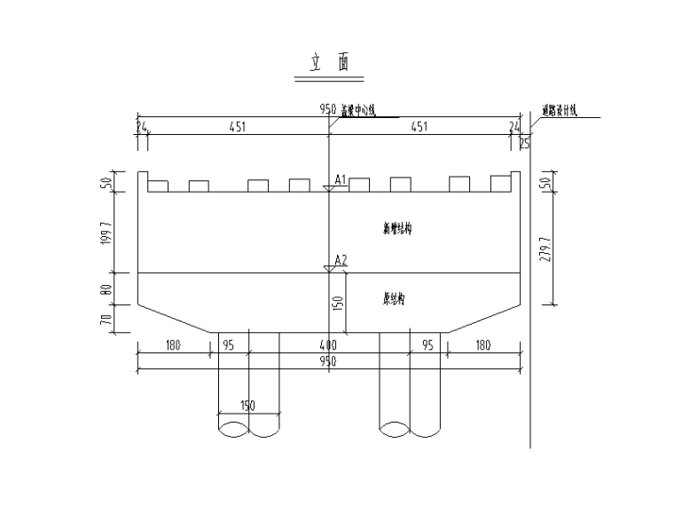 [重庆]大学城复线隧道桥梁工程设计图11-小箱梁盖梁设计图