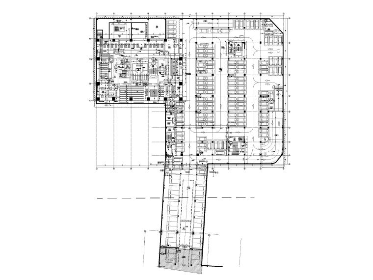 苏州知名地产超高层酒店建筑施工图2018-地下二层平面图