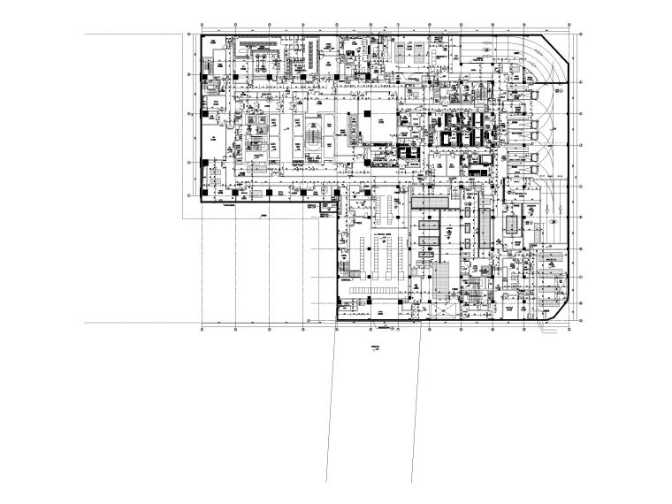 苏州知名地产超高层酒店建筑施工图2018-地下一层平面图