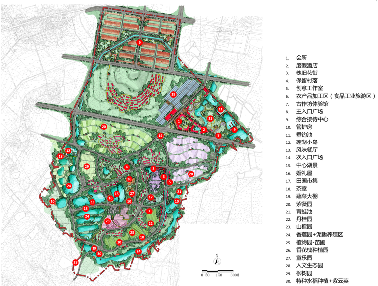 [湖北]武汉蔡甸美丽乡村概念规划设计方案-旅游度假村景观-筑龙园林景