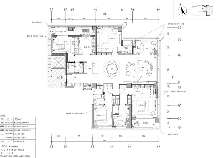 400大平层施工图资料下载-轻奢的魅力 - 海珀外滩283m2大平层施工图