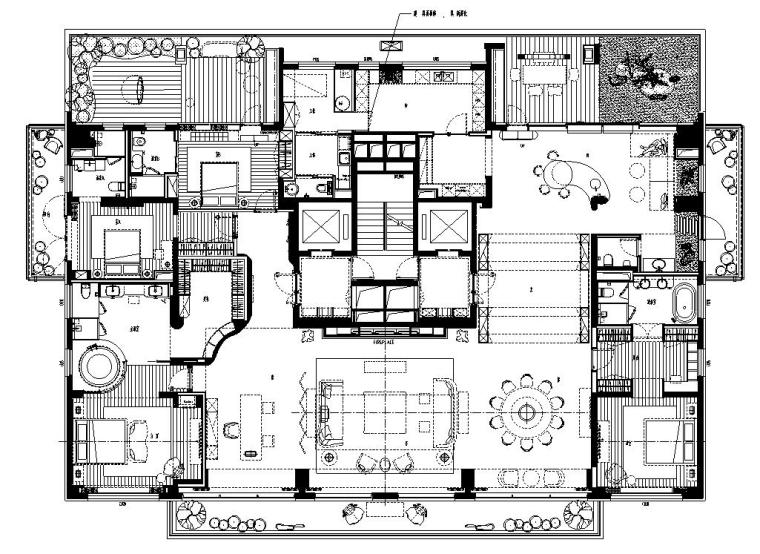北京样板间施工图资料下载-[北京]600㎡样板间住宅CAD全套施工图设计