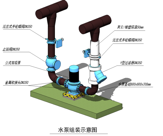 格兰富水泵组装图图片