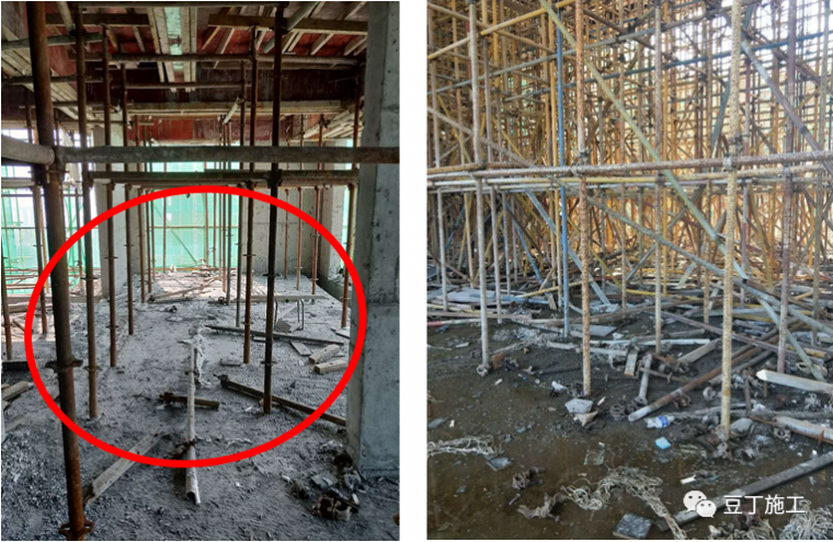 模板支撑架横杆早拆.