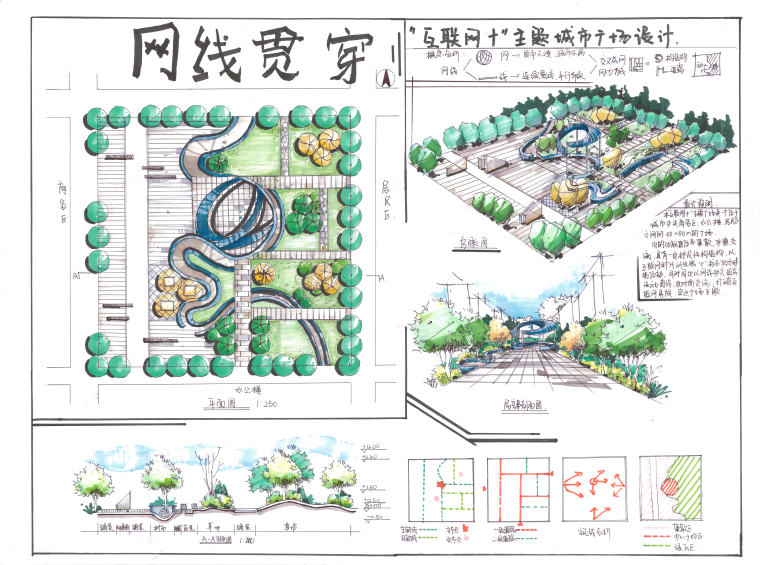 商业广场设计手绘作品26张-001-160730-0023