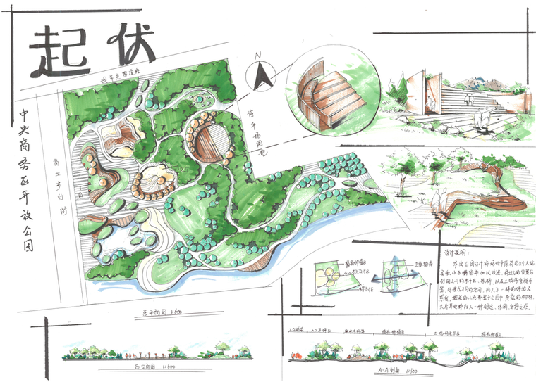 城市公園設計手繪作品20例