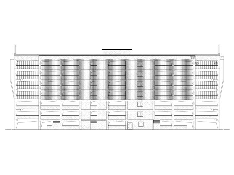 智慧停车楼效果图资料下载-地上7层框架结构停车楼建筑施工图2017