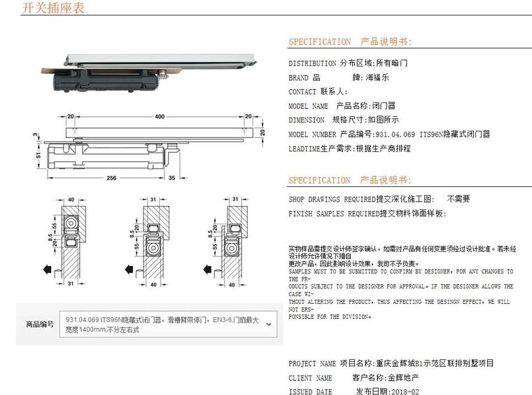 重庆龙湖舜山府样板房资料下载-重庆联排别墅样板房方案—五金