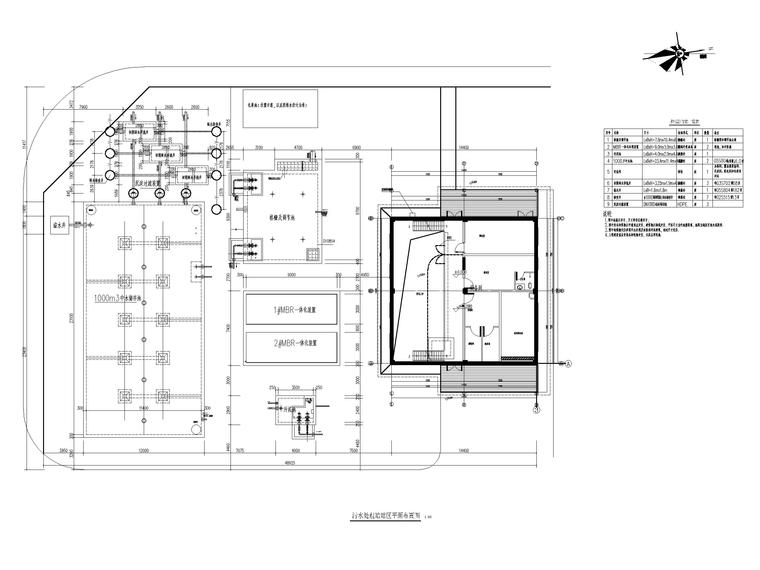重庆武隆机场污水站水处理施工图2018-污水处理站站区平面布置图