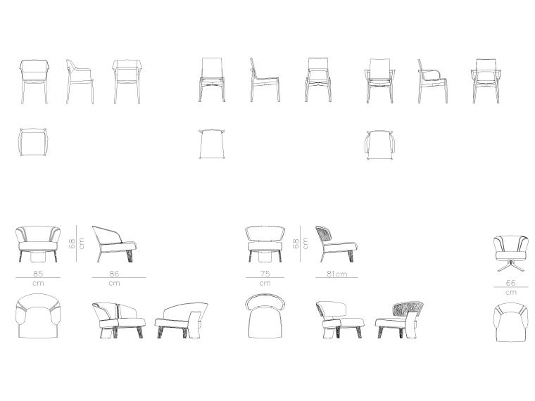 国外高端住宅CAD资料下载-国外高端CAD模块系列之椅具