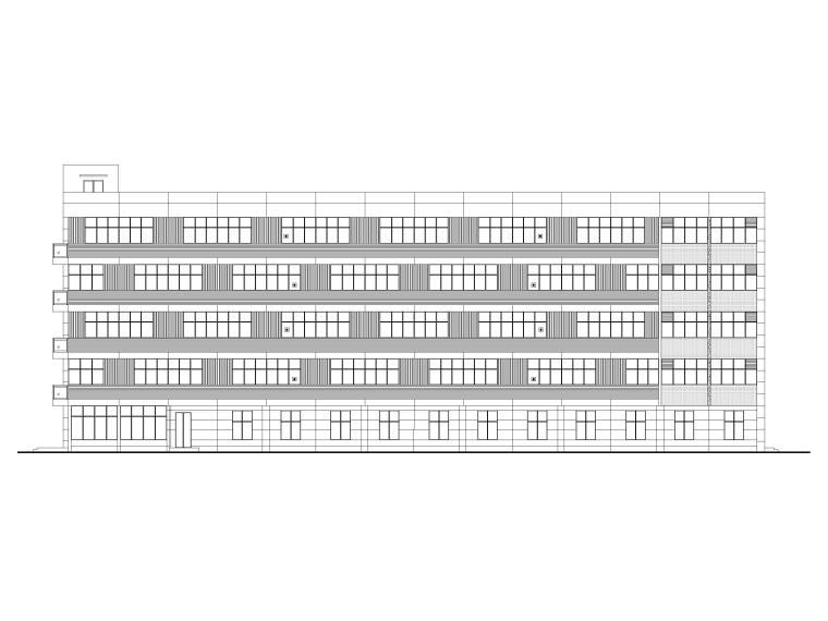 五层宿舍建筑设计施工图资料下载-汽车产业园宿舍_食堂门卫全套施工图2017